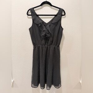 ⚫⚪ White House Black Market Black & White Polka Dot Sleeveless Dress – SZ 8 ⚫⚪